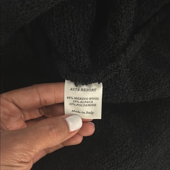 NWT ASTA RESORT Allegra mini Black Cut-Out Dress in Merino Alpaca size Medium - Picture 8 of 8